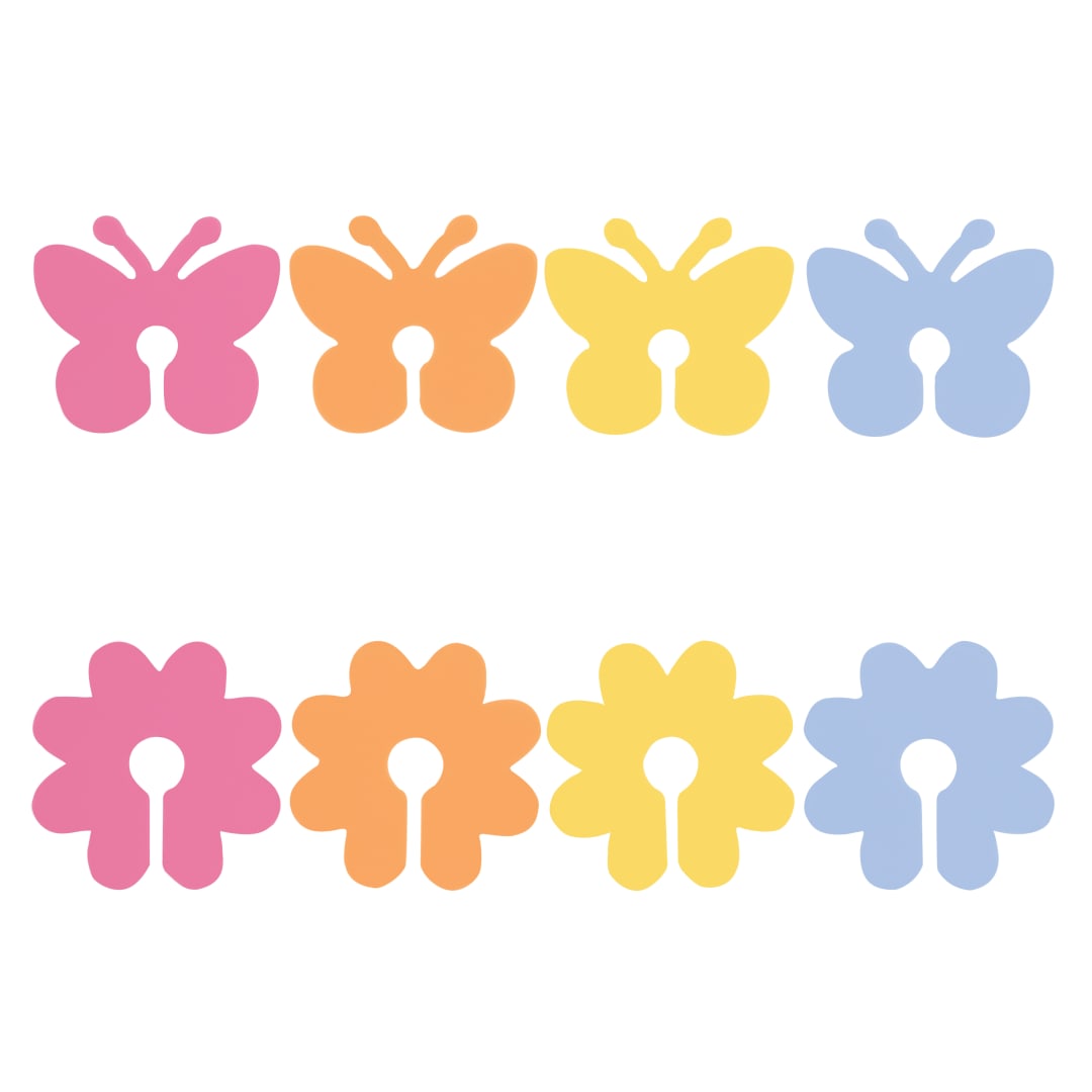 Assorted Flower &amp; Butterfly Silicone Drink Markers, 8ct