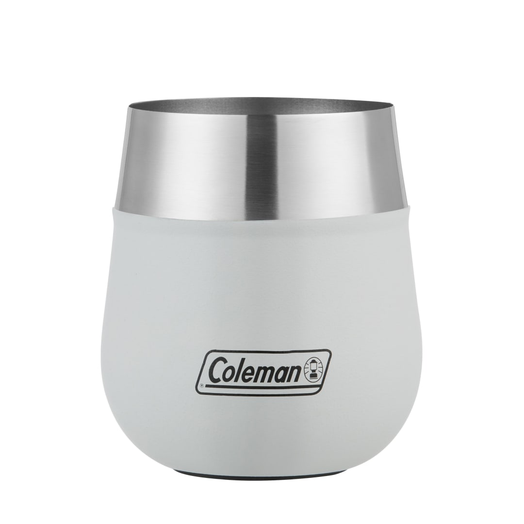 Coleman® Claret Vaso de Vino, de Acero Inoxidable, con Aislamiento al Vacío, Vaso para Exteriores, 384 ml, Blanco