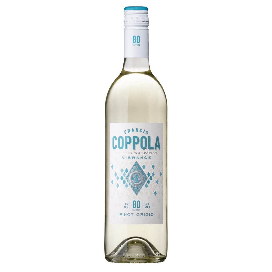 Francis Coppola Diamond Collection Vibrance Pinot Grigio White Wine, California, 750mL Glass Bottle, 8.0% ABV