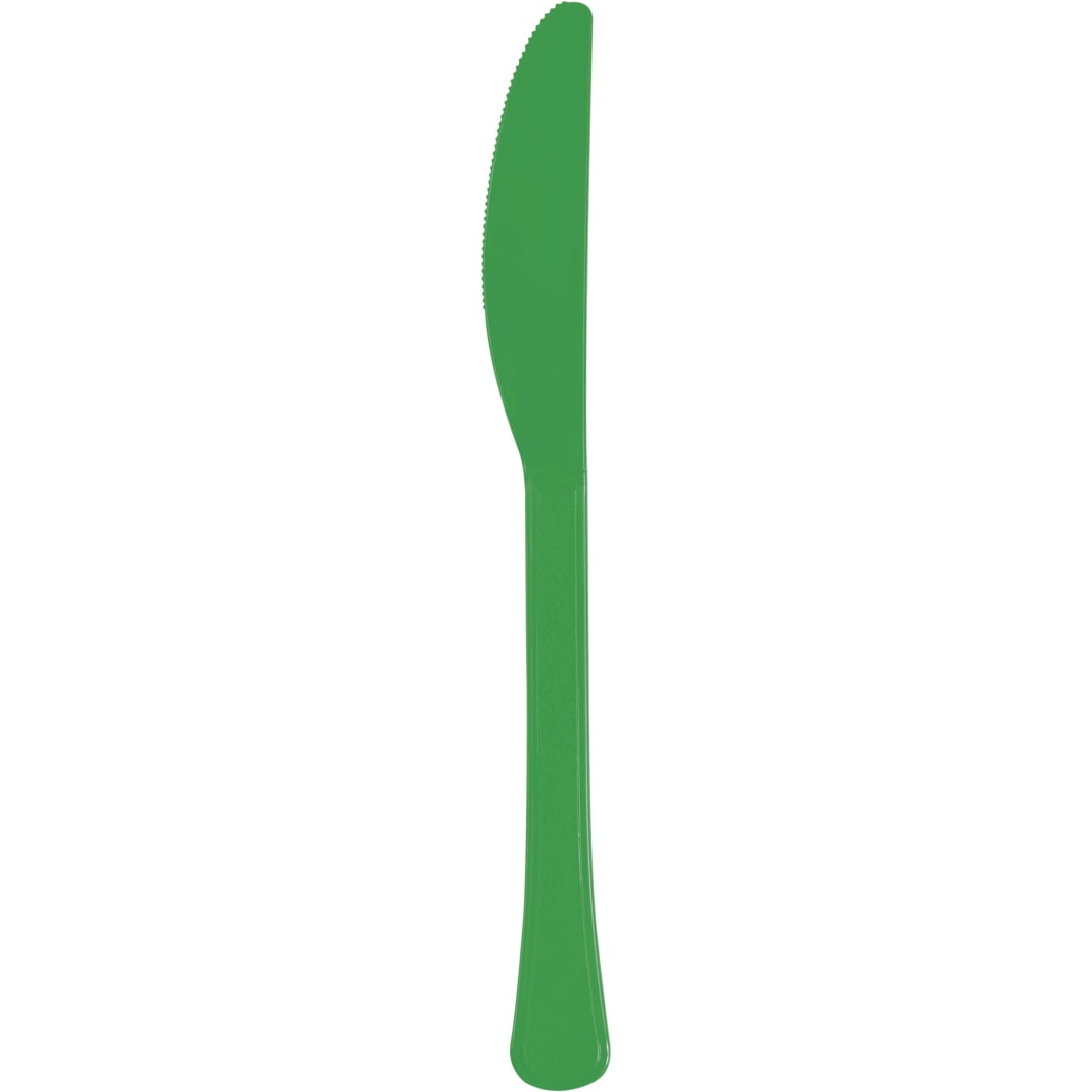 Emerald Green Solid Premium Plastic Knives, 20ct