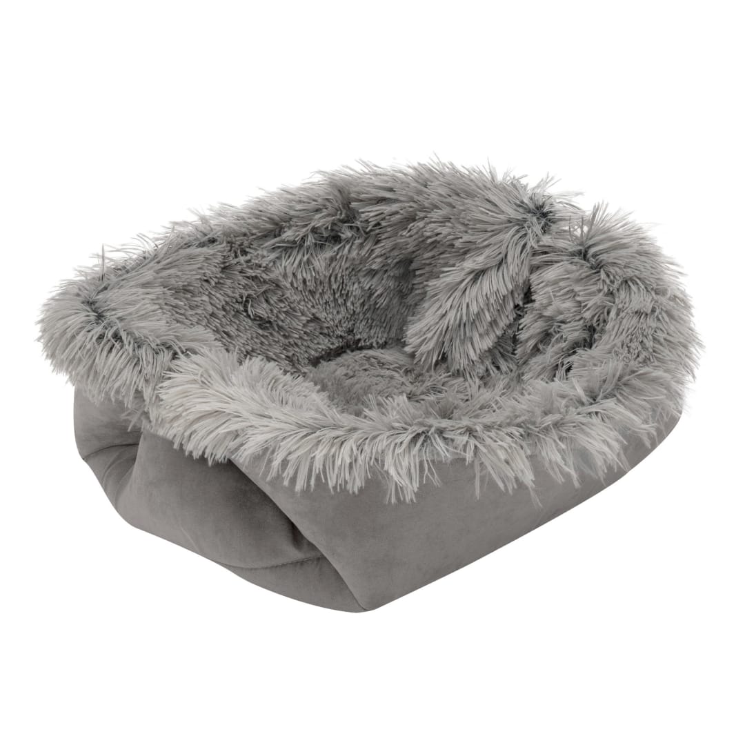 FurHaven Cozy Convertible Cuddle Bed. Small, Gray