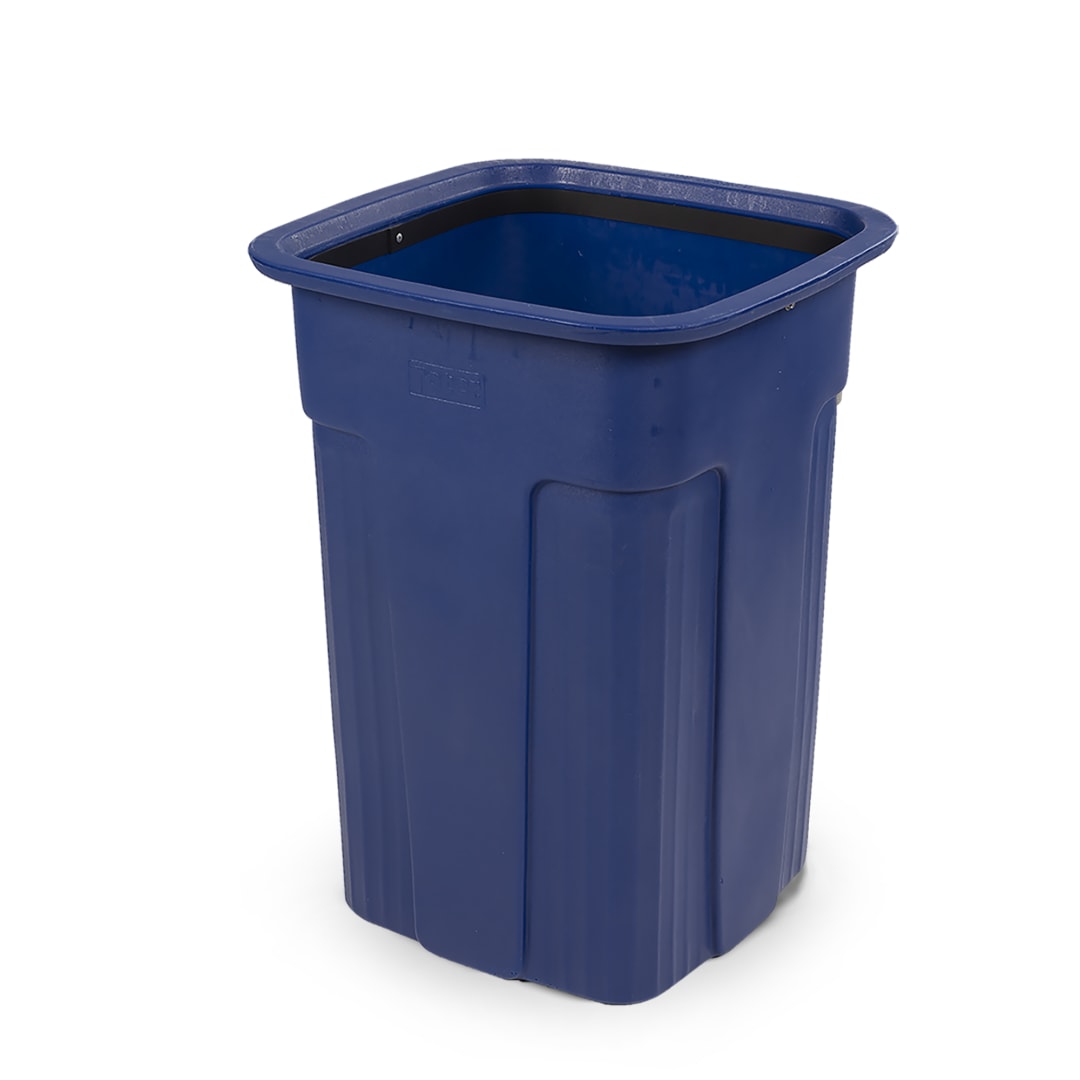 Slimline 25 Gal. Square Trash Can - Blue