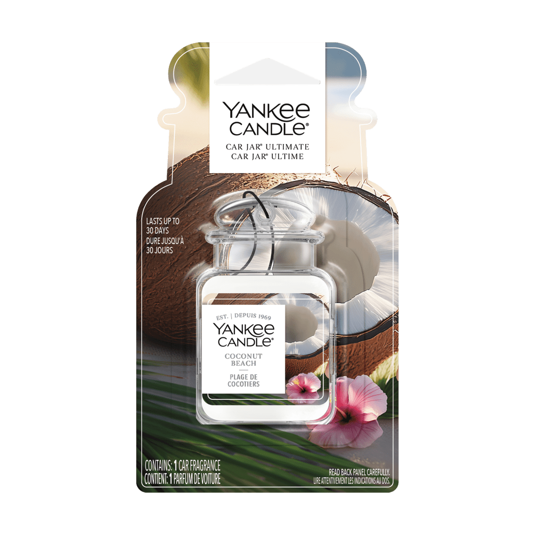 Désodorisant de voiture Yankee Candle Car Jar Ultime, parfum Plage de cocotiers