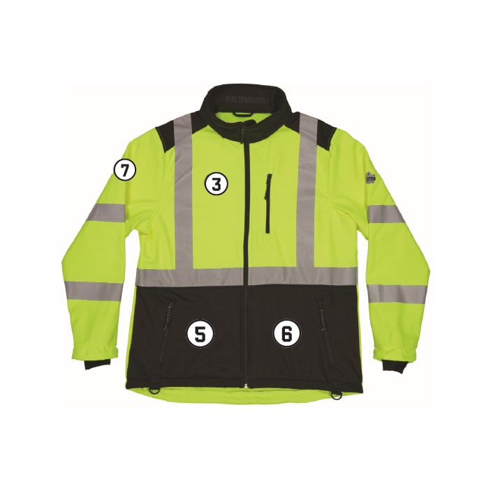 GloWear 8353 Hi-Vis Softshell Water-Resistant Jacket - Type R, Class 3