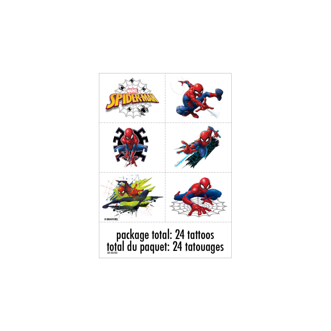 Spider-Man Tattoos, 24ct