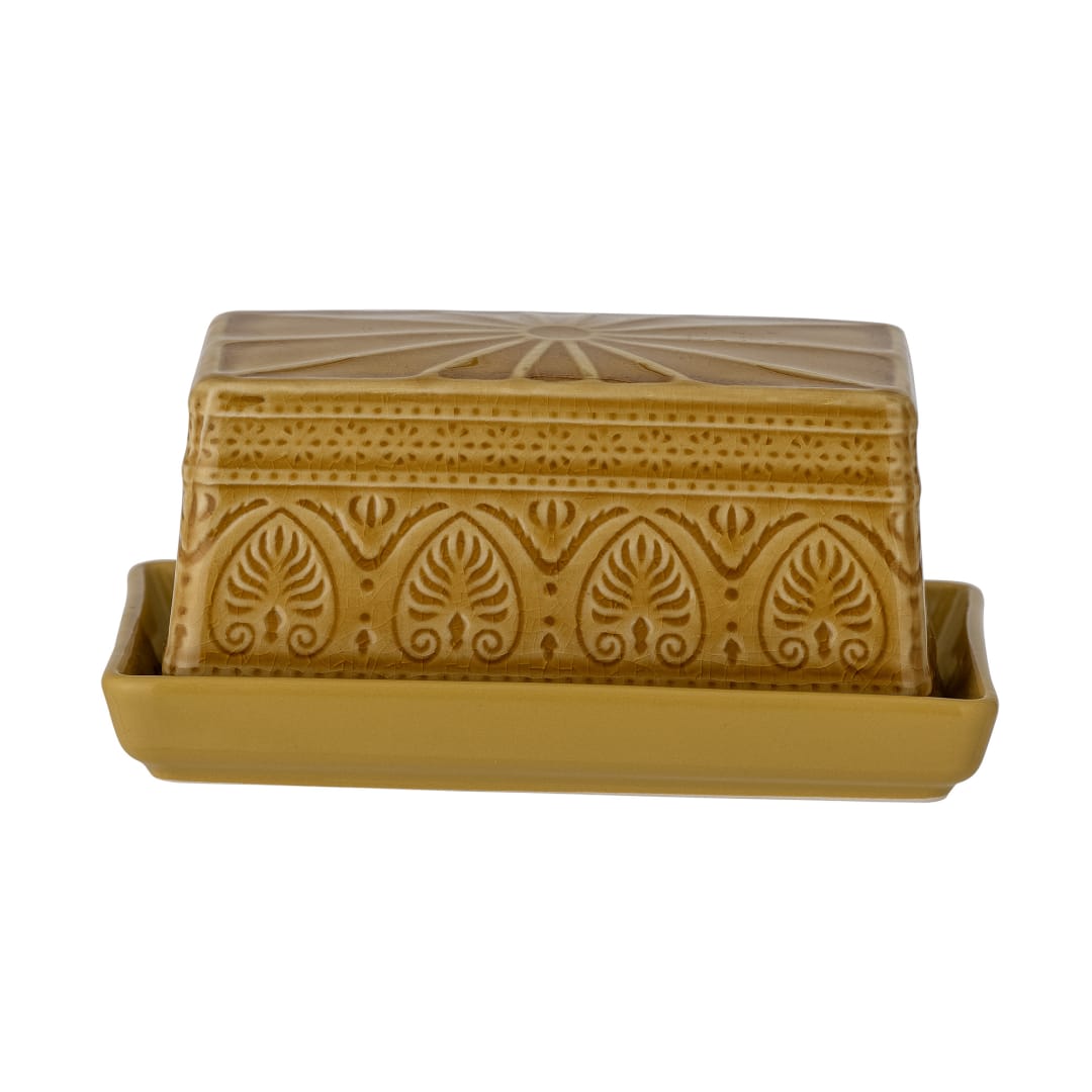 82053008 - Rani Butter Box, Yellow, Stoneware STOCK: 18