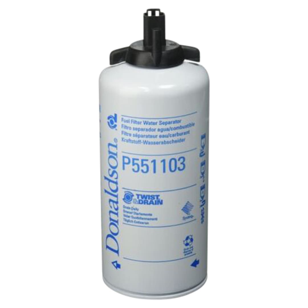 Donaldson 3.66" Outer Diameter x 9.4" Fuel Filter, Water Separator Spin-On Twist &amp; Drain