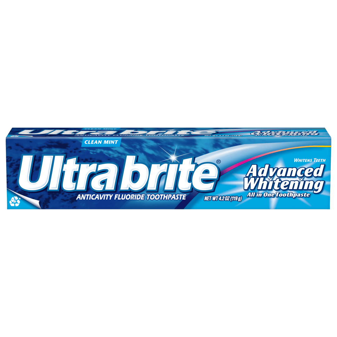 Ultrabrite Advanced Whitening Toothpaste, Clean Mint, 4.2 oz