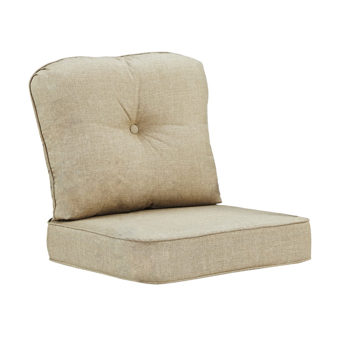28 x 26 Outdoor Patio Deep Seating Cushion Set in Tan with Ties