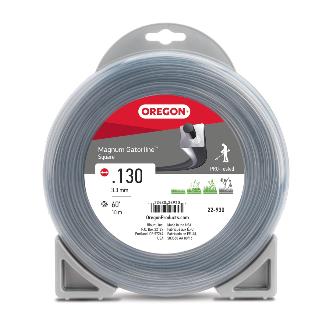 Oregon Magnum Gatorline Square Trimmer Line, .130 inch by 60 Foot