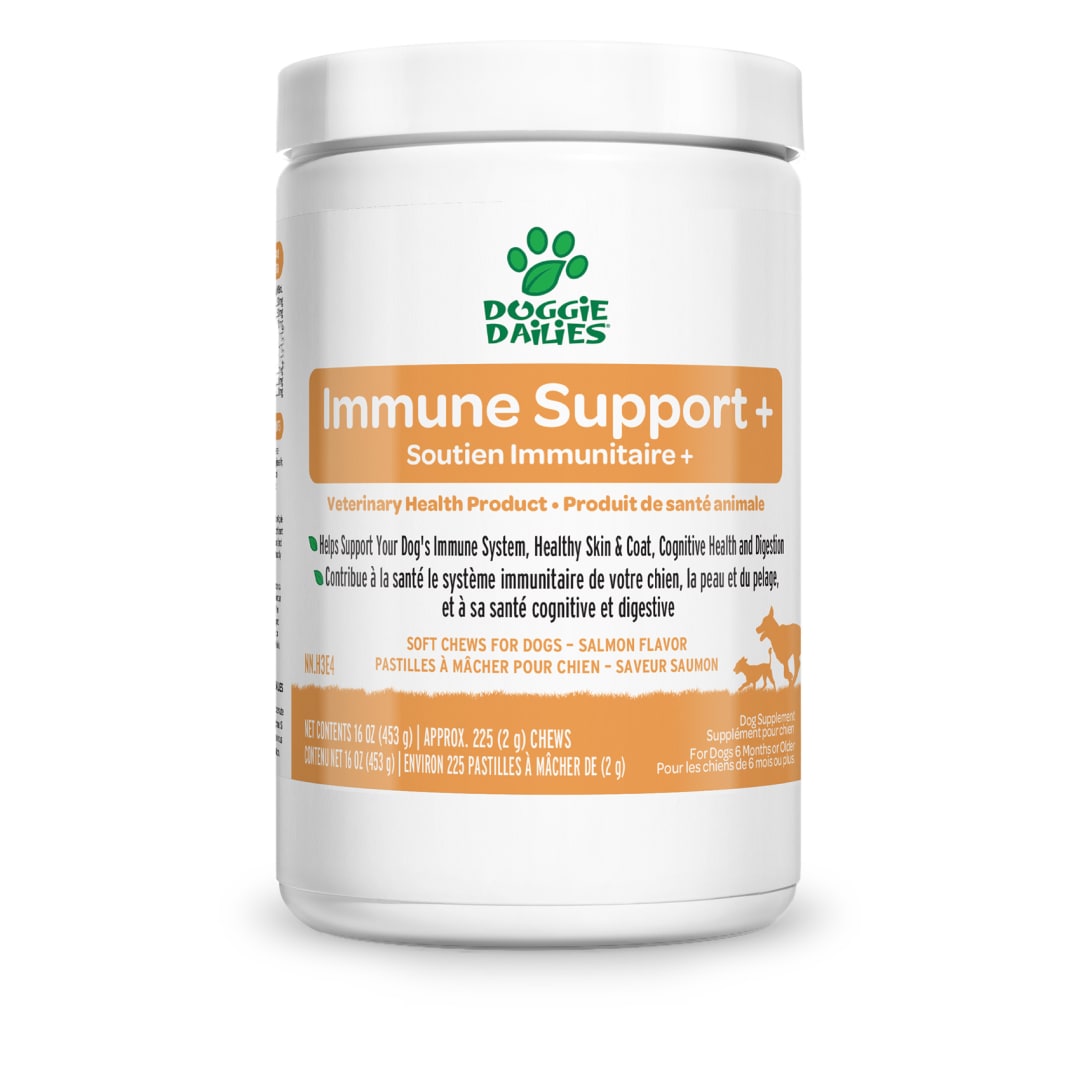 Doggie Dailies Immune Support - 225 Soft Chews - Salmon Flavor - 16 oz