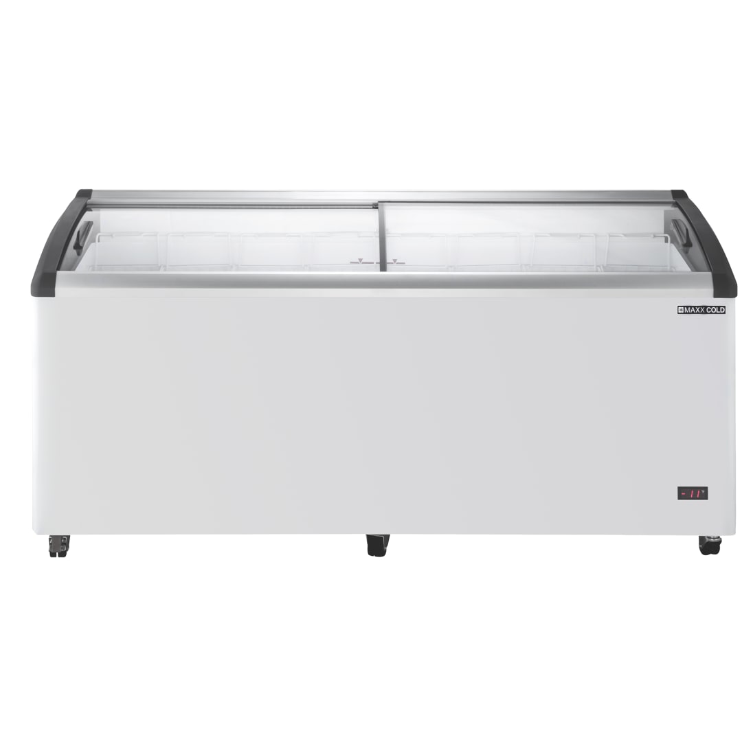 MXF72CHC-8 - 14.30 Cu ft Curved Glass Top Chest Freezer Display, White