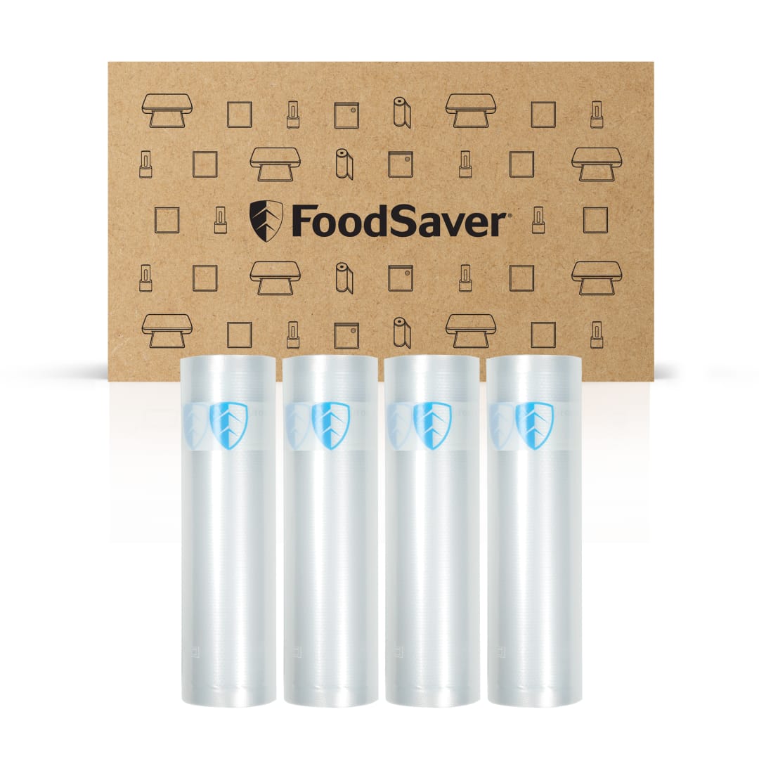 FoodSaver Vacuum Sealer Rolls, 4 Pack, 8" x 20' Rolls, BPA-Free Custom Size Freezer Bags