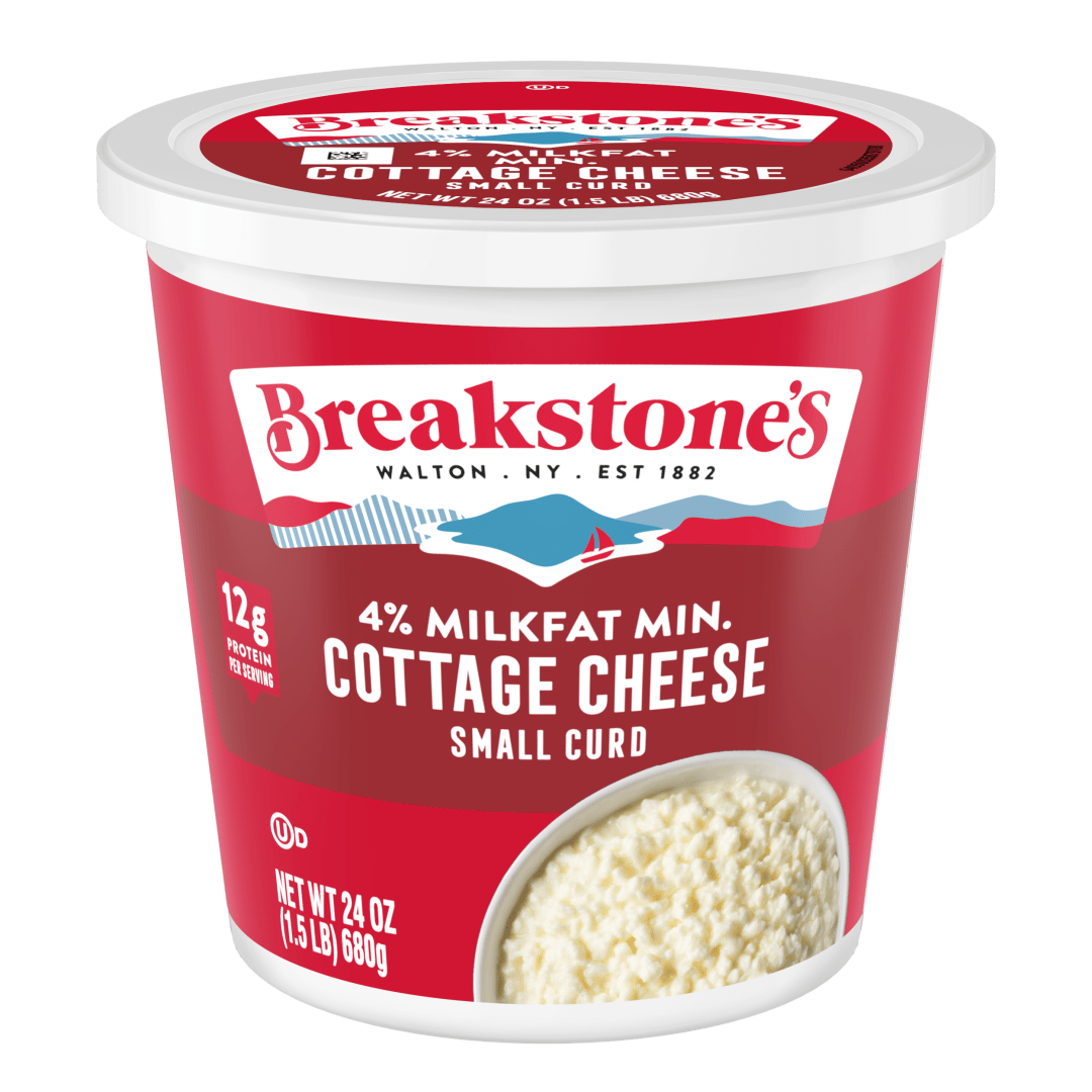 Breakstone's Cottage Cheese, 4% Milkfat, Small Curd, 24 oz Tub, 12g of Protein Per Serving