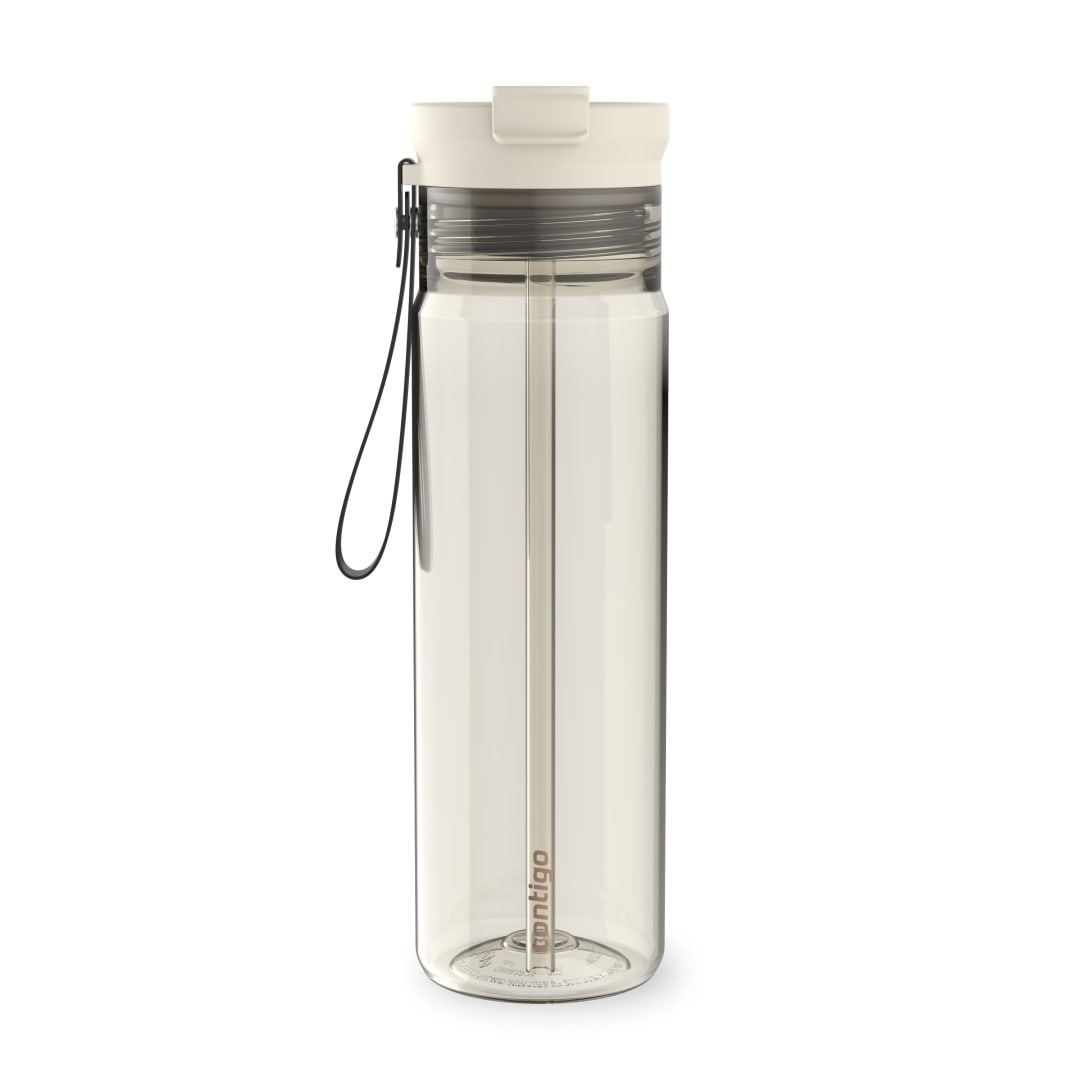 Contigo DualSip Plastic Water Bottle with 2-Way Lid and Carrying Strap, 28 oz (828 ml)