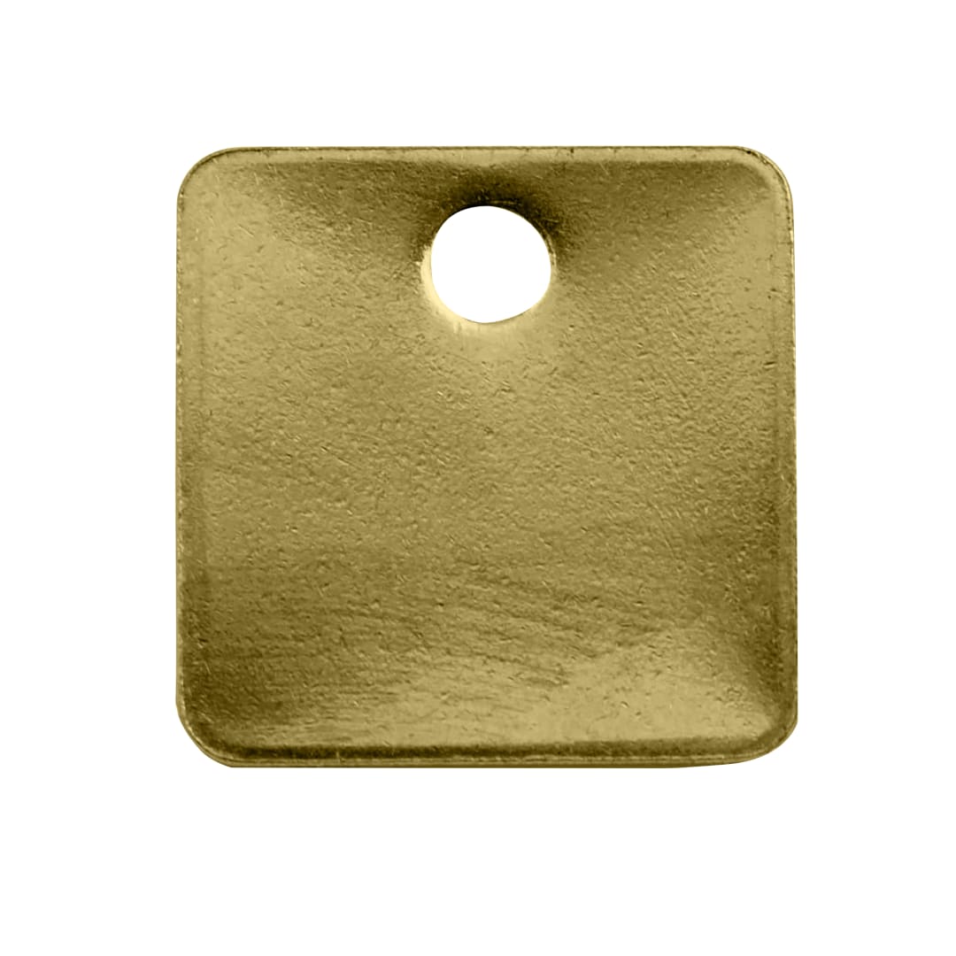 Tag-Square 1" Brass 100 Pack