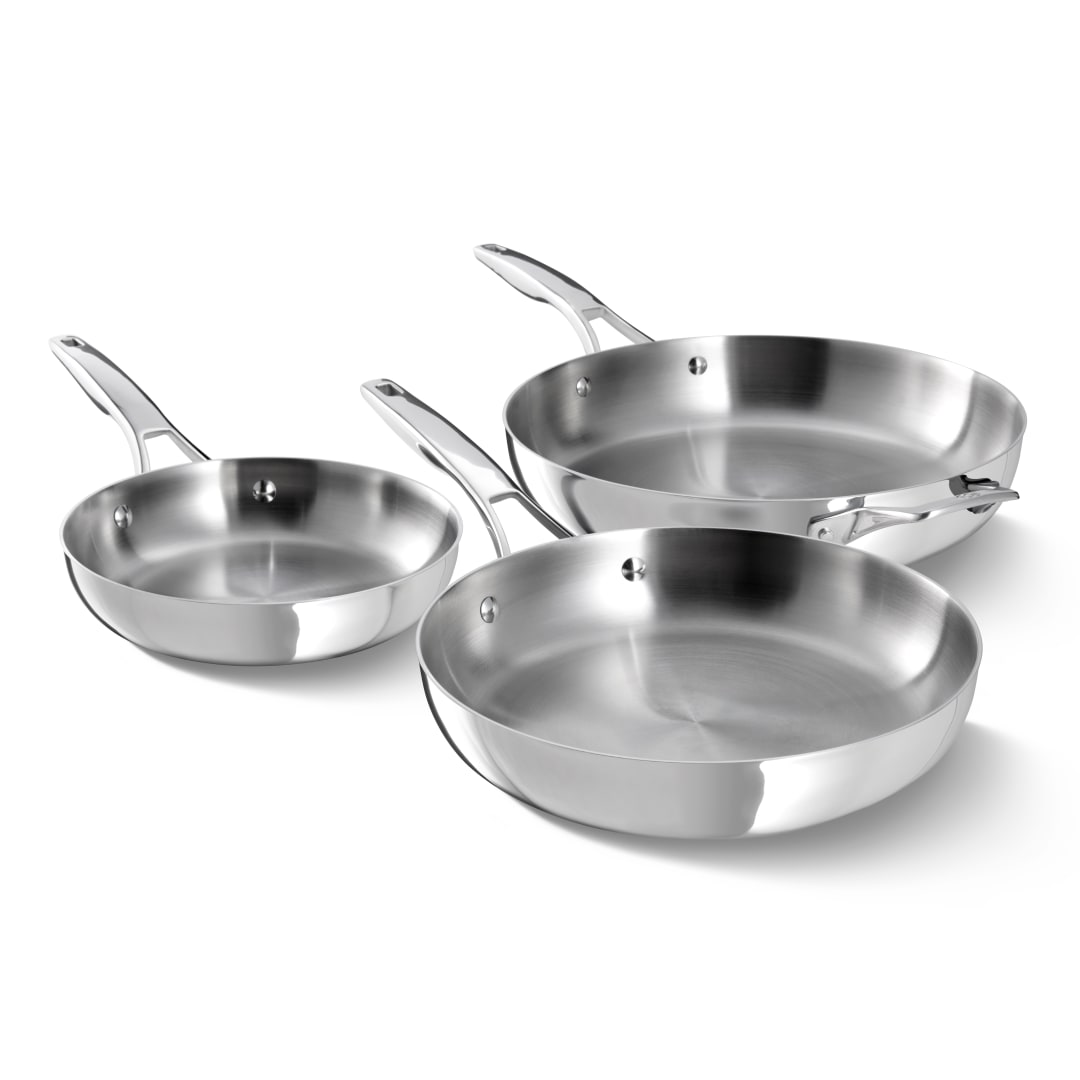 PREM SS 3PC FRY PAN SET 8"/10"/12"