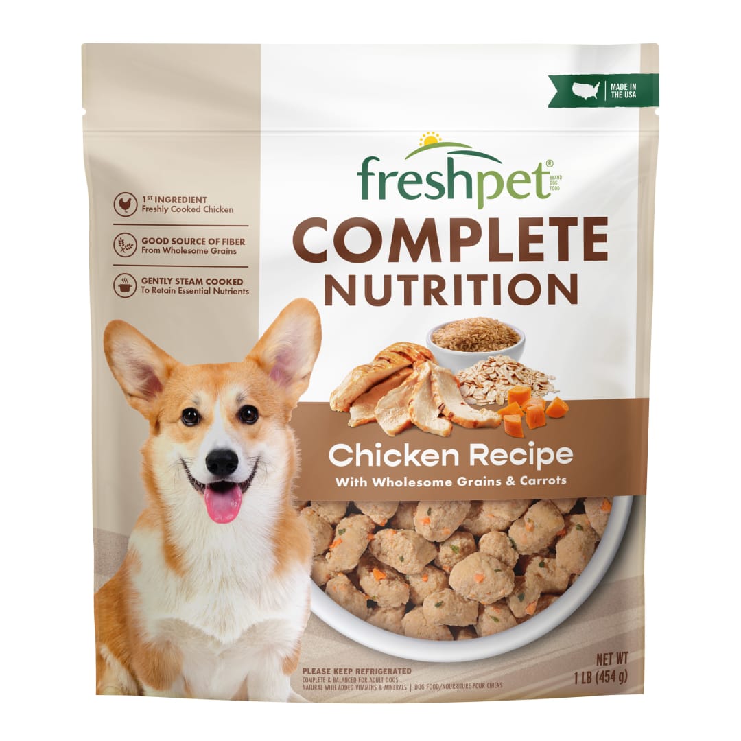 Freshpet Healthy & Natural Dog Food, Complete Nutrition Chicken Recipe, 1lb