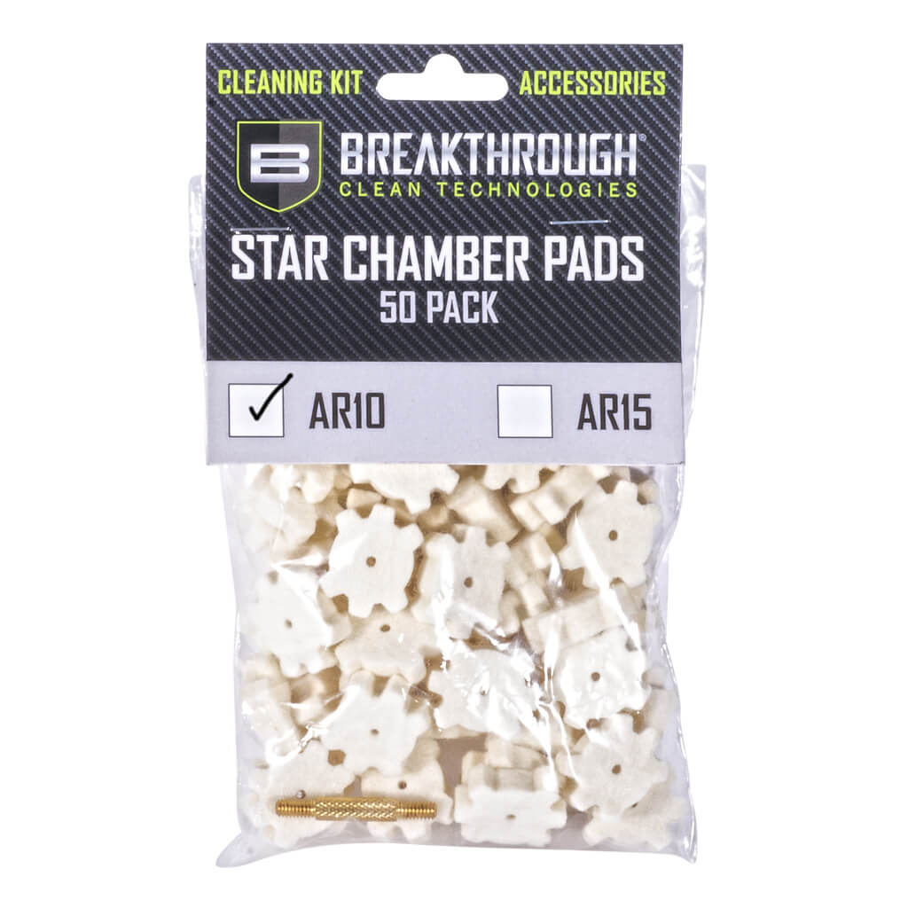 BCT™ Cotton Patches, AR-10, 8-32 Threads (Male/Male) Adapter, 50-Pack