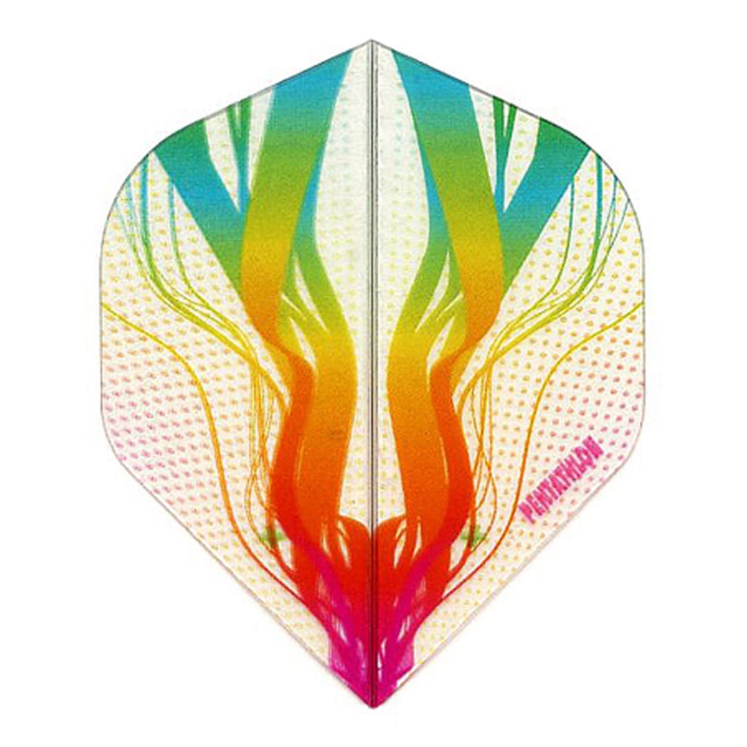 Pentathlon Flights - Standard Translucent Design White/Green/Red/Yellow