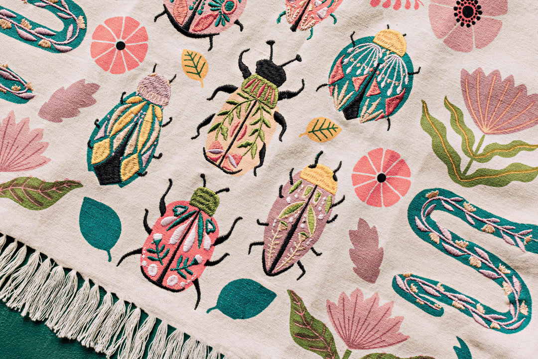 Amulet Embroidered Dishtowel