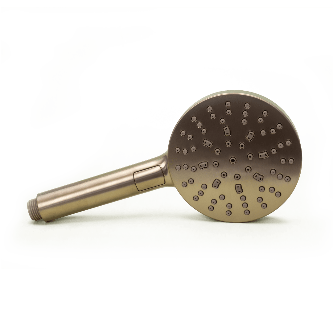 Modern Round Handshower in Brushed Gold