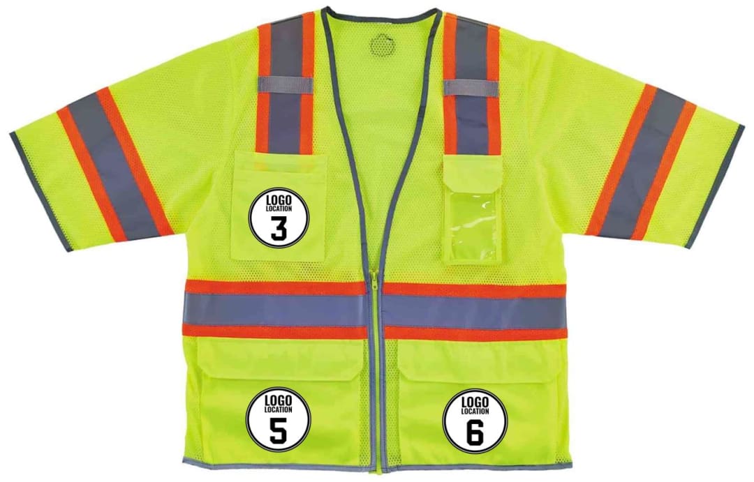 GloWear 8346Z Two-Tone Surveyor Vest - Type R, Class 3, Zipper