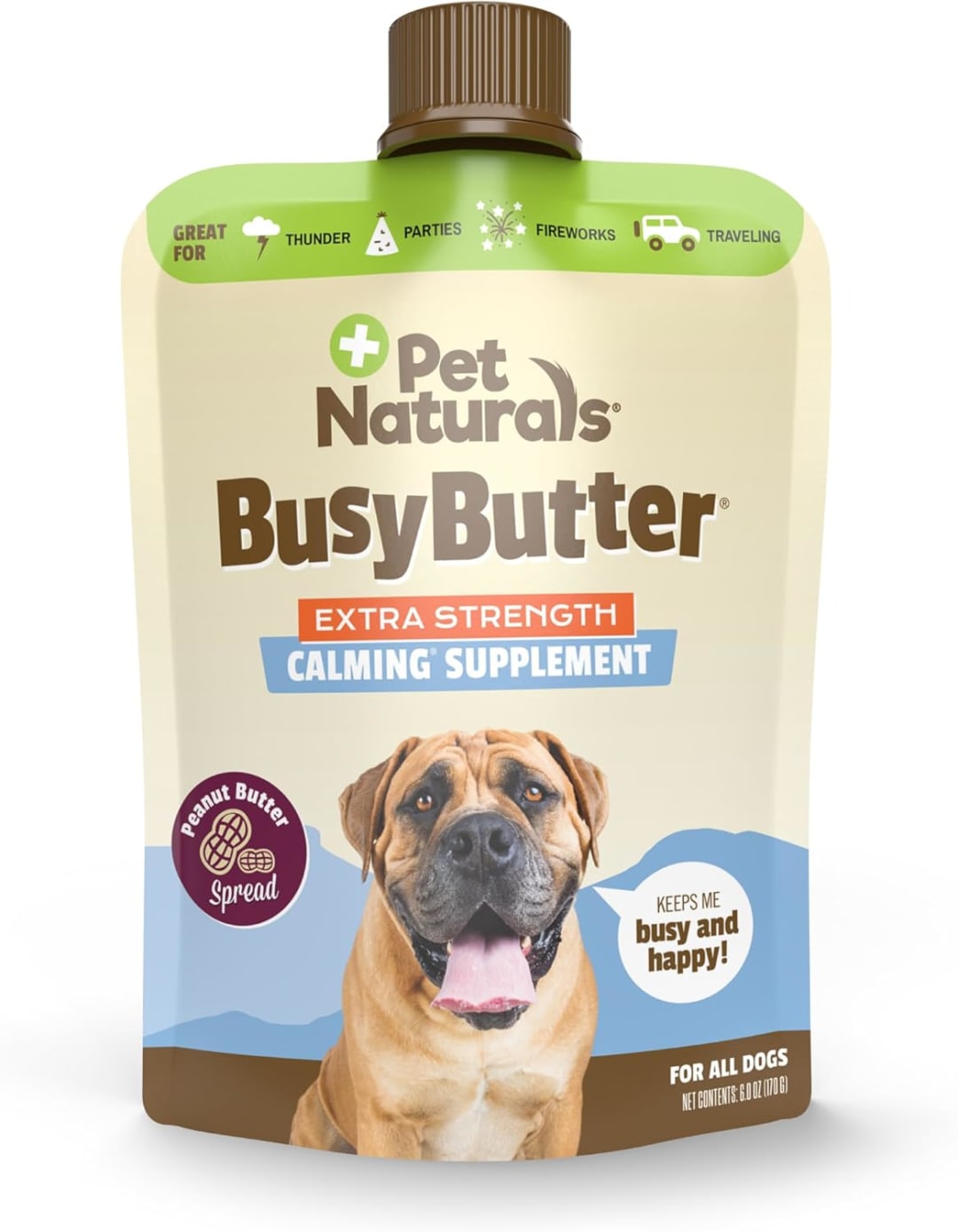 PN BusyButter Extra Strength, Dogs, 6oz Pouch