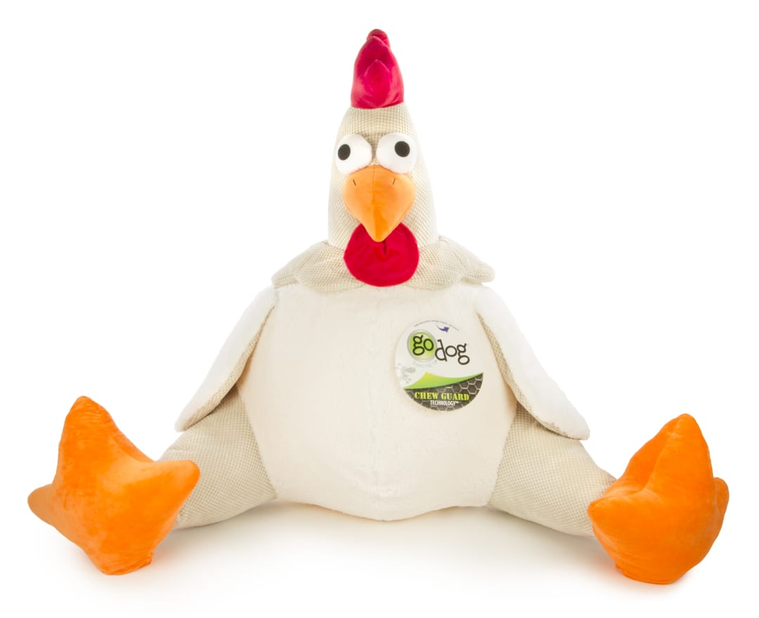goDog Giant Inflatable Rooster Plush, White