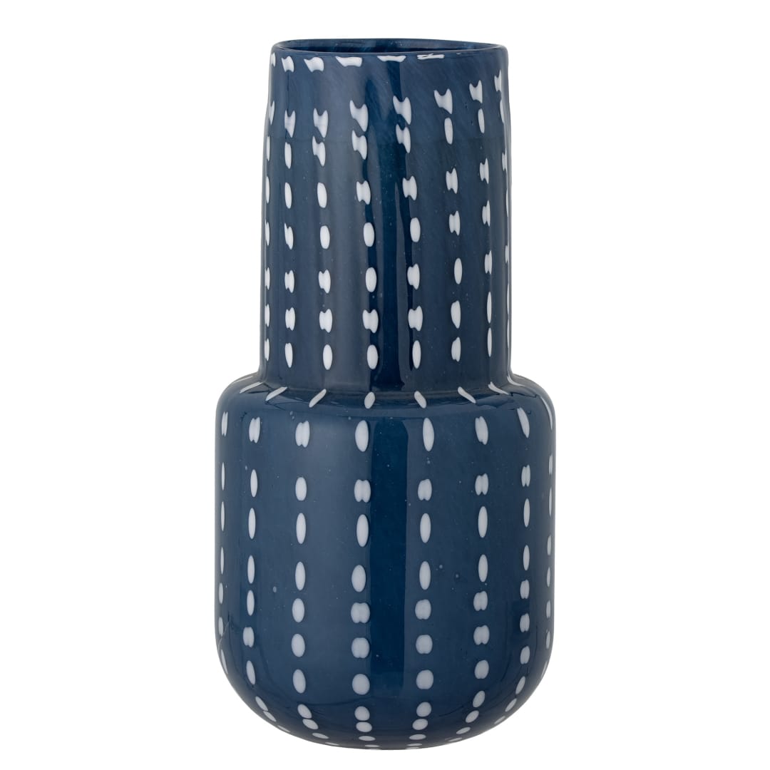 82060145 - Mayim Vase, Blue, Glass STOCK: 52