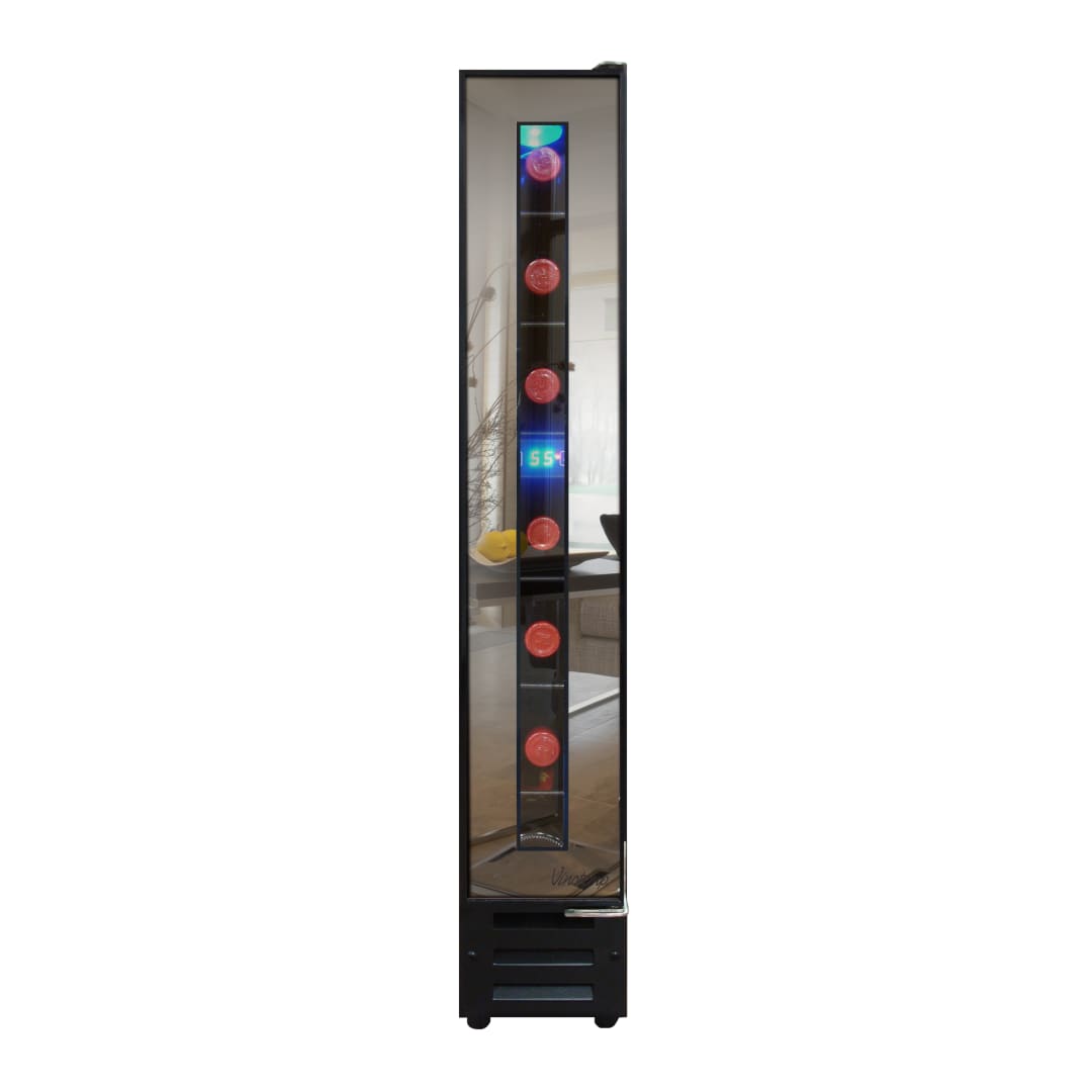 VT-7BMSL-FE - 7 Bottle Wine Cooler Glass Door Commercial Grade