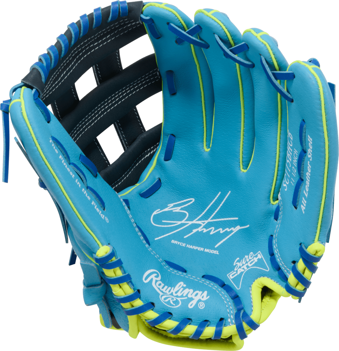RAWLINGS " SURE CATCH" SERIES YOUTH BASEBALL GLOVE B.HARPER SIGNATURE 11.5" RHT