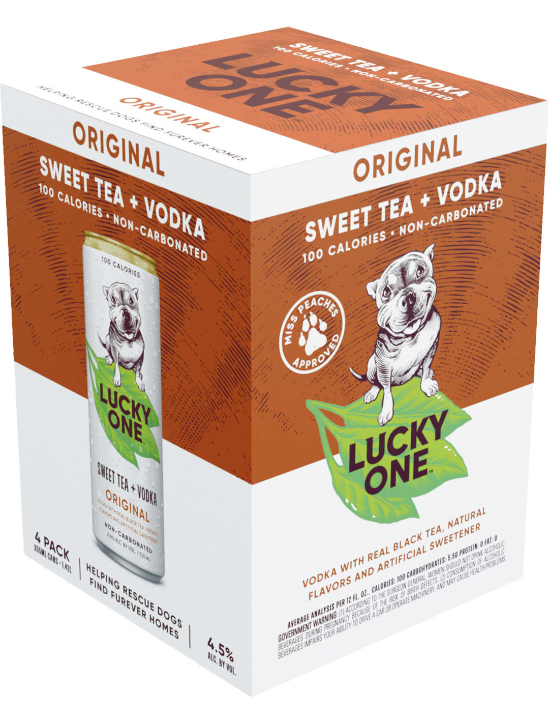 Lucky One Sweet Tea and Vodka Original 4 Pack 355ml Cans