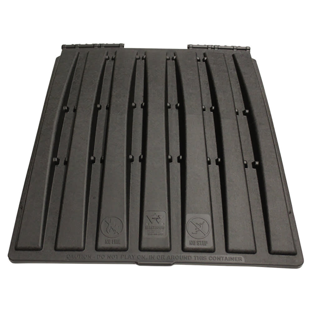 37" X 48" Black Single Wall, Double Lip Poly Lid