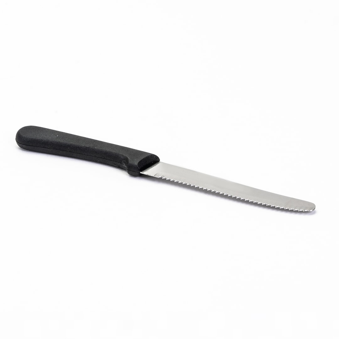 MS-2000/B - BLK STEER STK KNIFE S/S 2DZ/PK