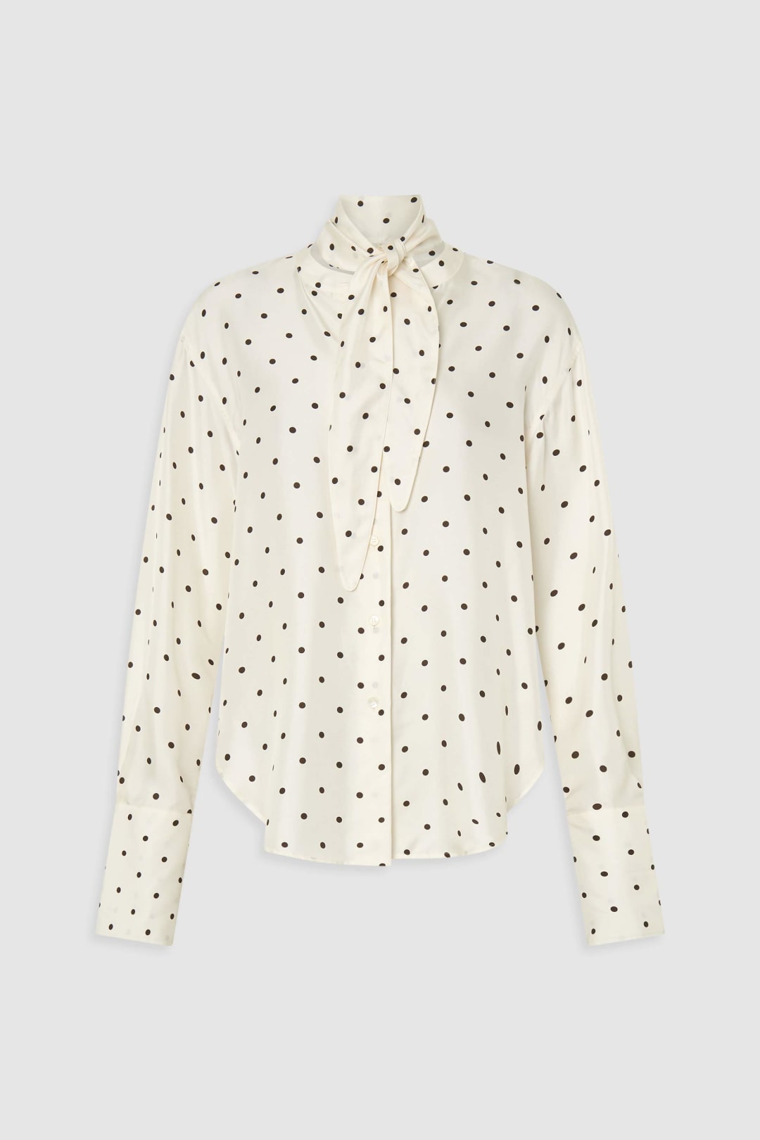 Graphic Spot Tie Neck Shirt