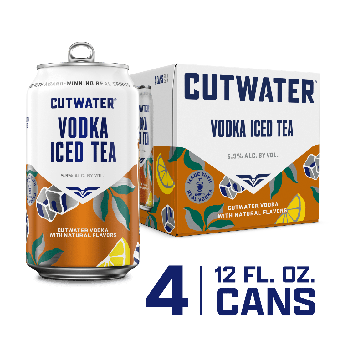 Cutwater Vodka Tea 4 Pack, 12 fl oz Cans