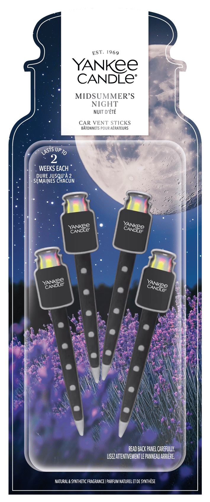 Yankee Candle | Car Jar | Noche de verano | Para coches y espacios pequeños en casa | Hasta 30 días