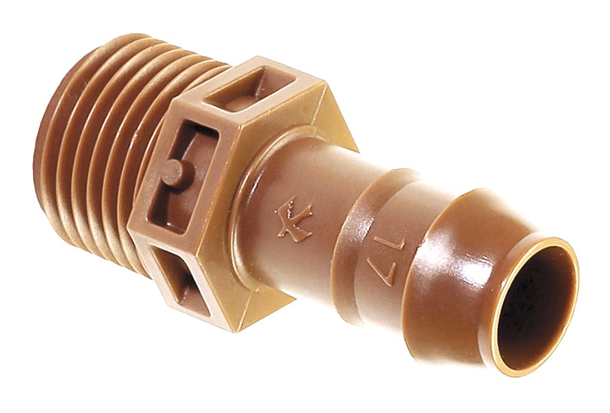 Adapter for 1/2 in. Male Pipe Thread to Drip Tubing