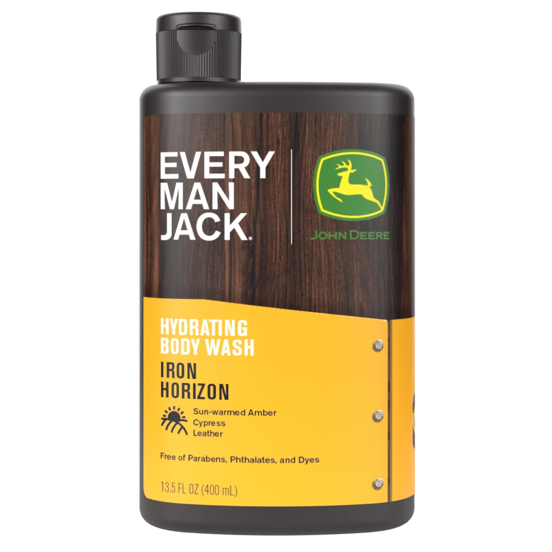 Every Man Jack Limited Edition John Deere Collection, Hydrating Men's Body Wash, Iron Horizon scent, 13.5 oz