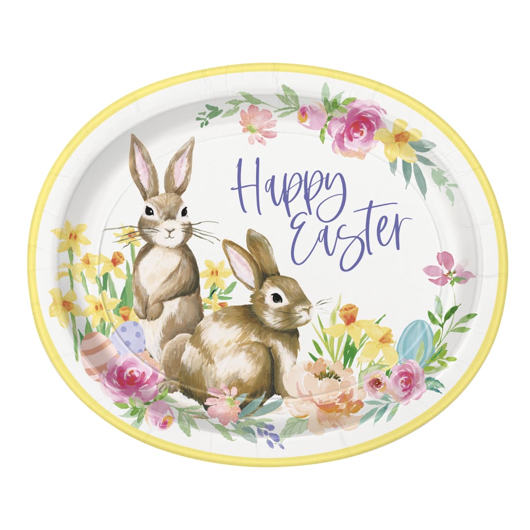 Classic Easter Oval Plates, 8ct