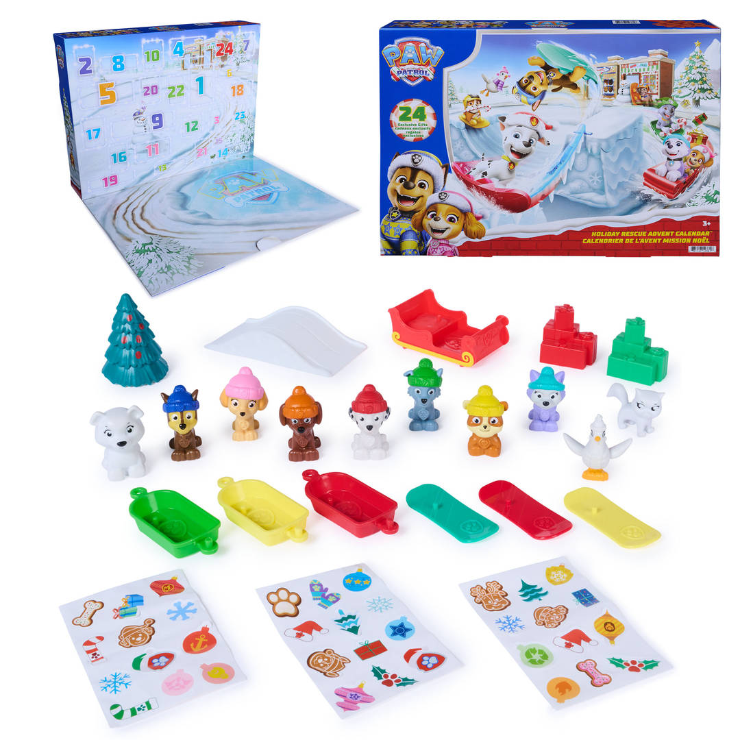 PAW Patrol Holiday Rescue Advent Calendar Toy Figures Playset