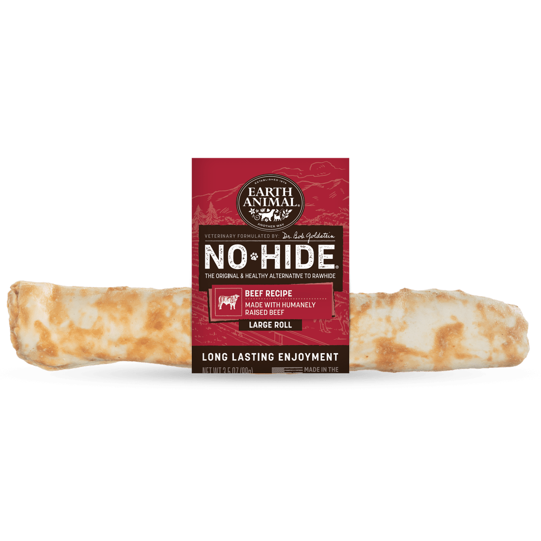 Earth Animal No-Hide Rolls Beef Recipe Large Dog Chew, 1 Count