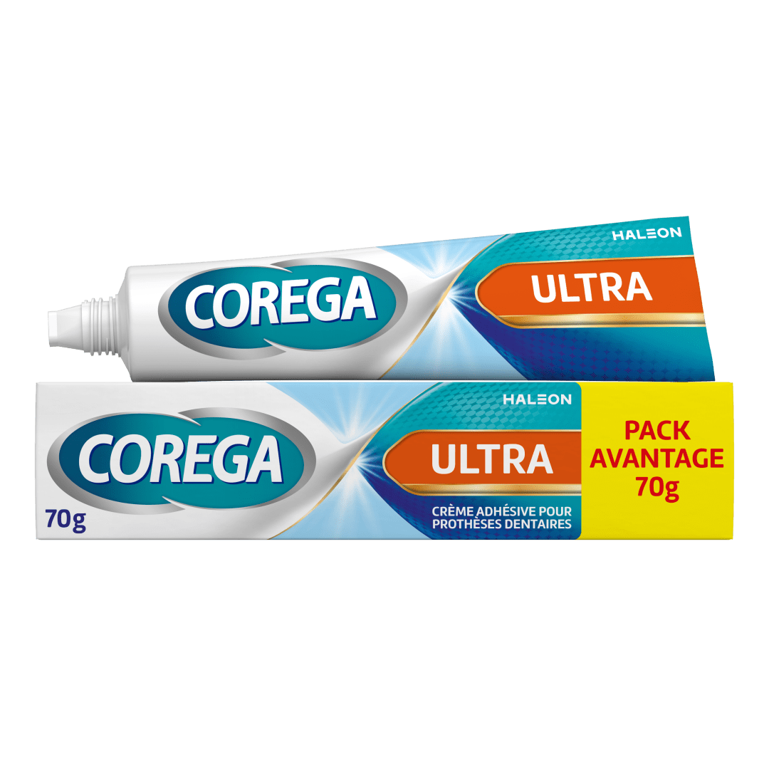 Corega Ultra crème adhésive pour prothèse dentaires 70g