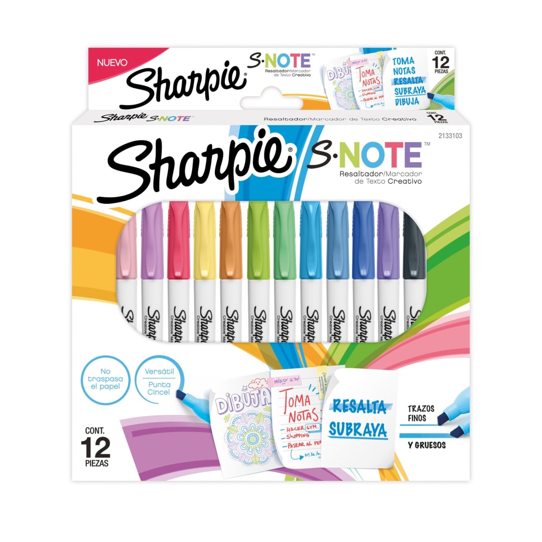SHARPIE SNOTE 12CT. PACK ASSTD