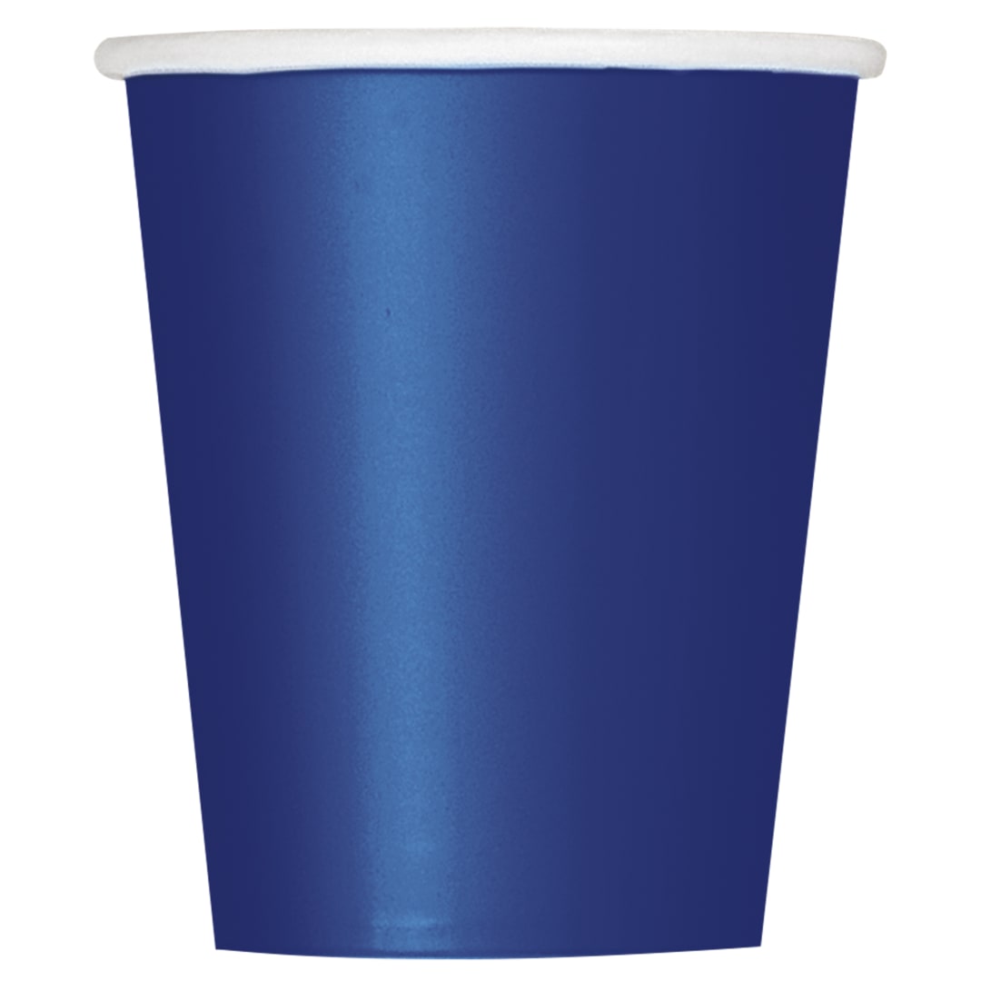 True Navy Solid 9oz Paper Cups, 20ct