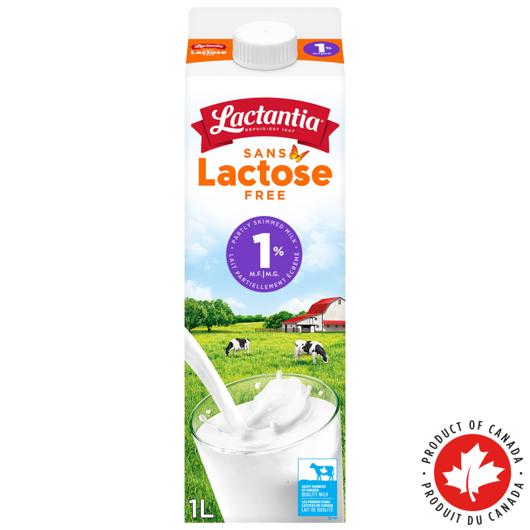 Lactantia Lactose Free Partly Skimmed Milk 1%, 1L