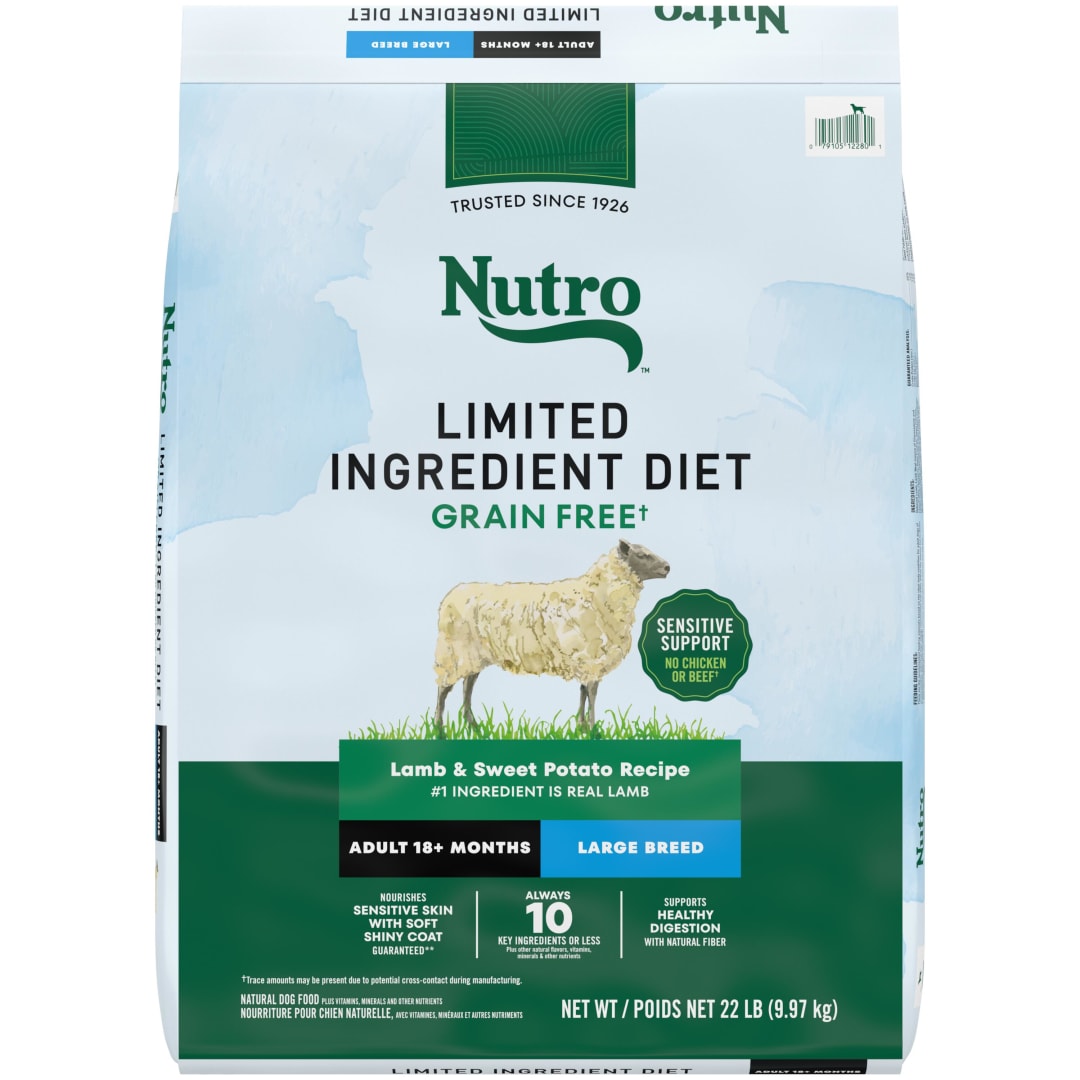 Nutro Limited Ingredient Diet Large Breed Adult Dry Dog Food, Lamb & Sweet Potato Recipe, 22 lbs.