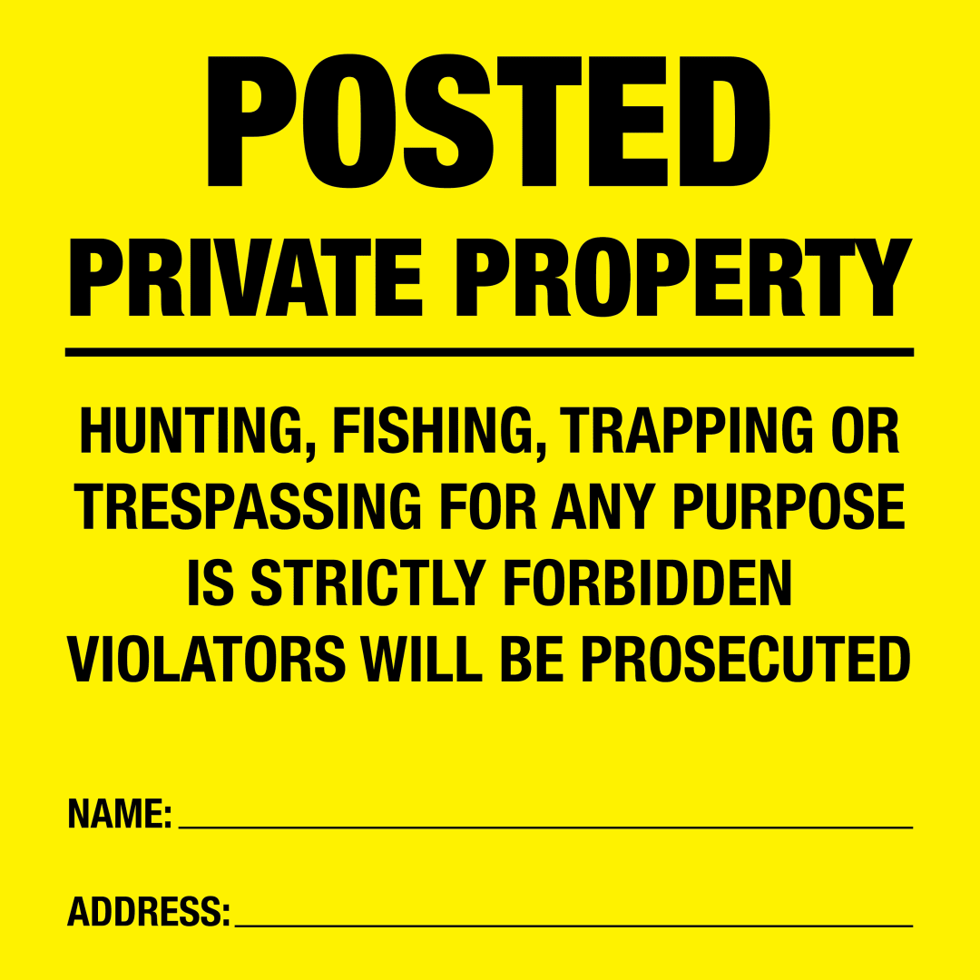 Allen Company Posted No Trespassing Sign, 12-Pack