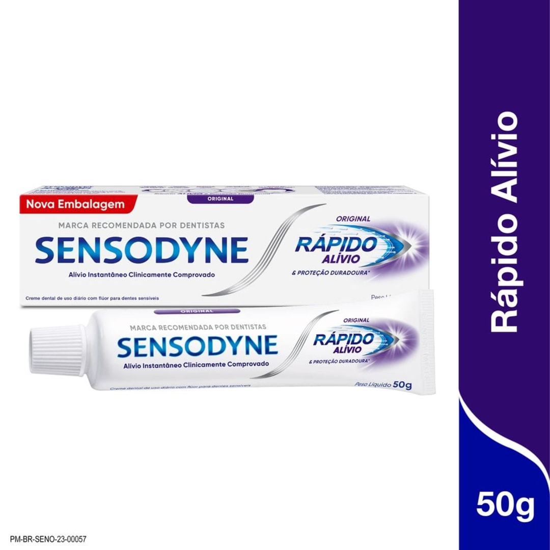 Sensodyne Rápido Alívio Para Dentes Sensíveis  em 60 Segundos , Promovendo Alívio Rápido e Duradouro da Sensibilidade nos dentes, 50g